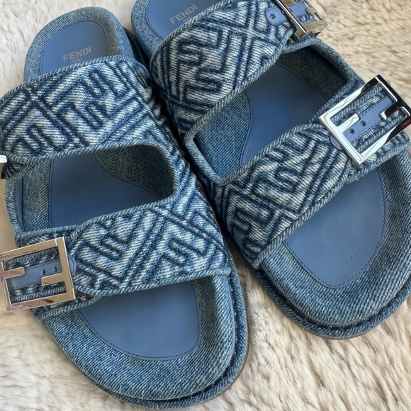 Fendi women’s Denim Blue Sandals - Picture 6 of 12